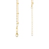 Thumbnail Image 1 of Double Bead and Mirror Cable Chain Necklace in 10K Solid Gold Bonded Sterling Silver - 17"