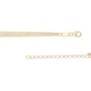 Thumbnail Image 1 of Double Flat Curb Chain Necklace in 10K Hollow Gold Bonded Sterling Silver - 17"