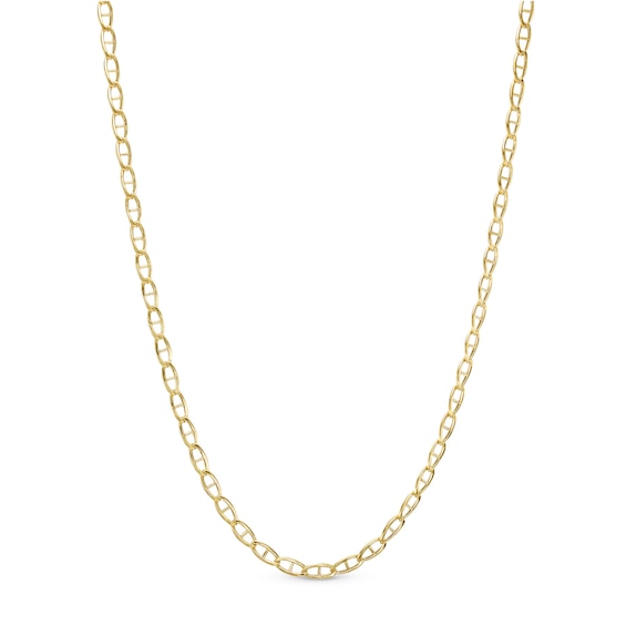 2.5mm Mariner Chain Necklace in 10K Hollow Gold - 15"