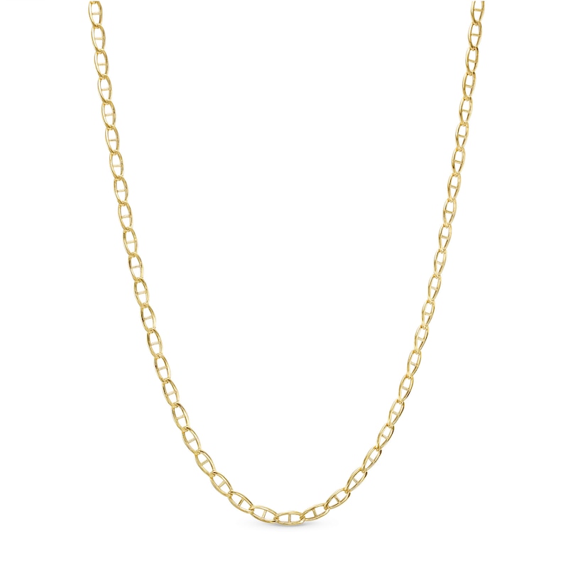 2.5mm Mariner Chain Necklace in 10K Hollow Gold - 15"