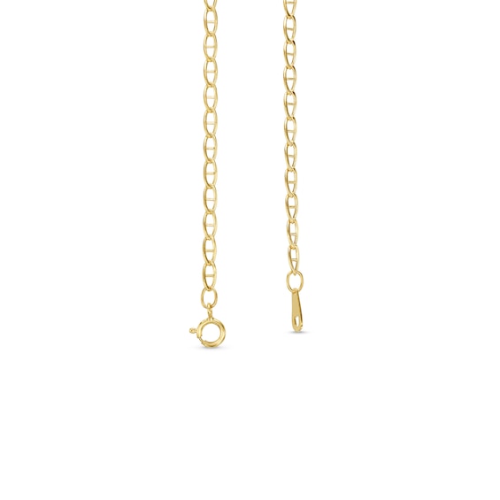 2.5mm Mariner Chain Necklace in 10K Hollow Gold - 15"