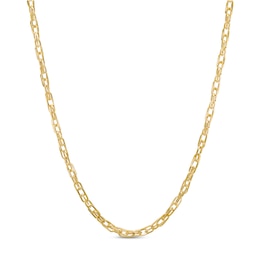 2.7mm Woven Link Chain Necklace in 10K Hollow Gold - 18&quot;
