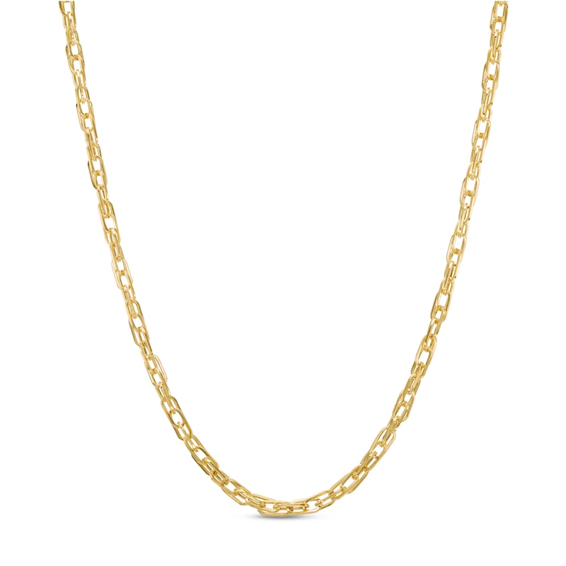 2.7mm Woven Link Chain Necklace in 10K Hollow Gold - 18"