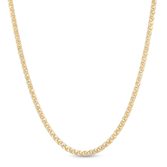 Made in Italy 2.7mm Diamond-Cut Wheat Chain Necklace in 10K Hollow Gold - 20"