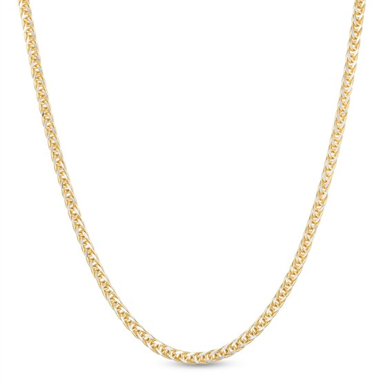 Made in Italy 2.7mm Diamond-Cut Wheat Chain Necklace in 10K Hollow Gold - 20"