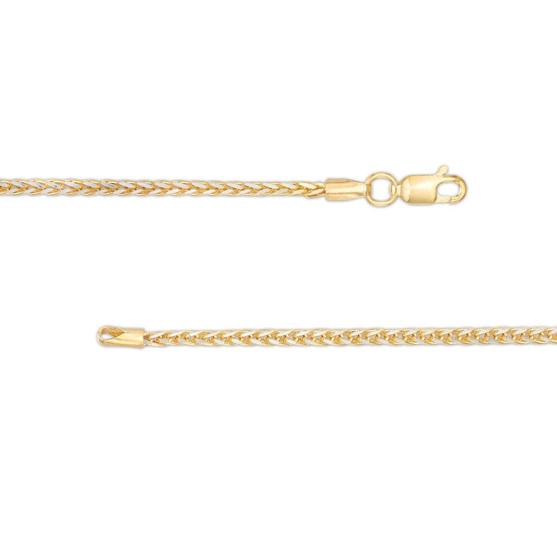 Main Image 2 of Made in Italy 2.7mm Diamond-Cut Wheat Chain Necklace in 10K Hollow Gold - 20"