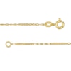 Thumbnail Image 2 of Made in Italy 1.3mm Fancy Figaro Chain Necklace in 10K Solid Gold - 18"