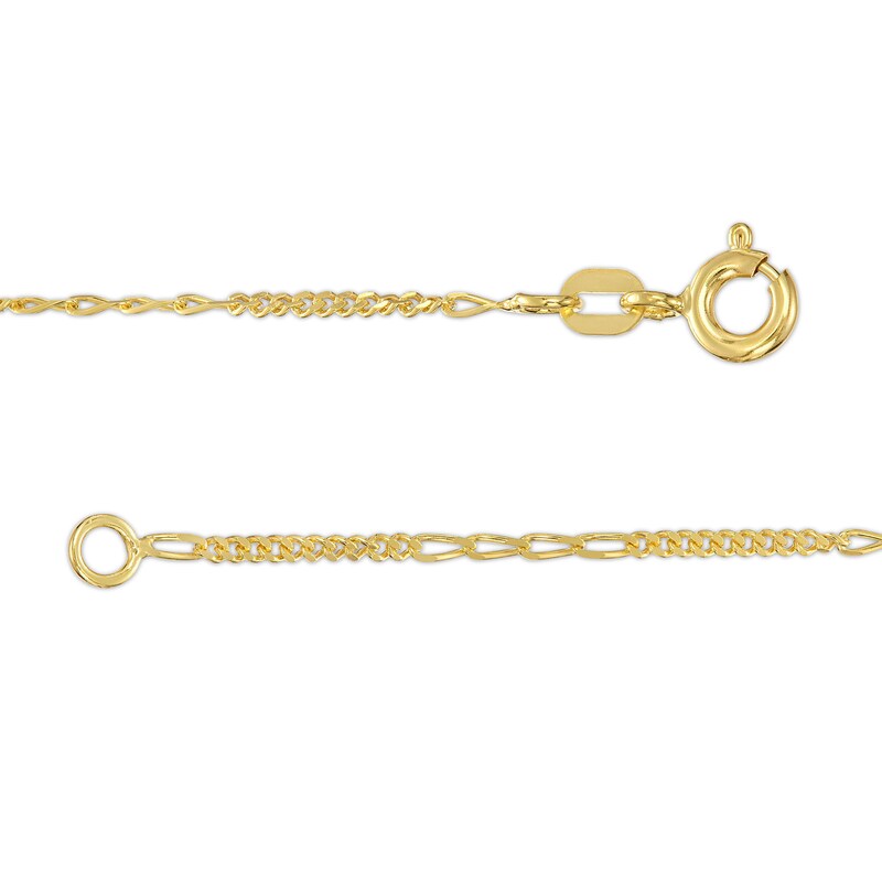 Main Image 2 of Made in Italy 1.3mm Fancy Figaro Chain Necklace in 10K Solid Gold - 18"