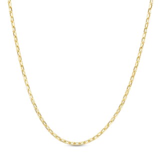 10K Hollow Gold Diamond-Cut Seven Sided Cable Chain Made in Italy - 18"