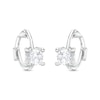 Thumbnail Image 1 of Cubic Zirconia Mini Huggie Hoop Earrings in Solid Sterling Silver