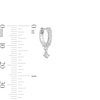 Thumbnail Image 4 of Cubic Zirconia Dainty Dangle Huggie Hoop Earrings in Solid Sterling Silver