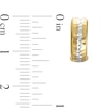 Thumbnail Image 2 of Two-Tone Mirror Finish Huggie Hoop Earrings in 10K Gold