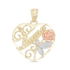 Thumbnail Image 0 of Mama Rose Heart Necklace Charm in 10K Two-Tone Gold