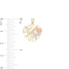 Thumbnail Image 1 of Mama Rose Heart Necklace Charm in 10K Two-Tone Gold