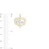 Thumbnail Image 1 of #1 Mom XO Heart Necklace Charm in 10K Two-Tone Gold