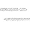 Thumbnail Image 2 of Sterling Silver Diamond-Cut Mariner Chain Anklet Made in Italy