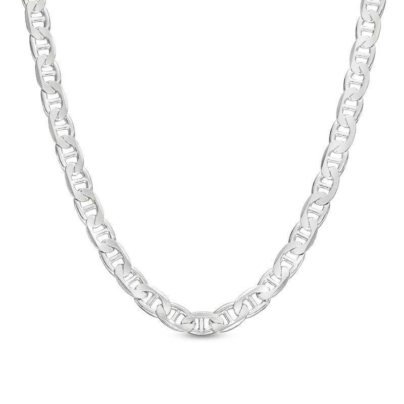 Main Image 1 of Made in Italy 3.5mm Diamond-Cut Mariner Chain Necklace in Solid Sterling Silver - 20"