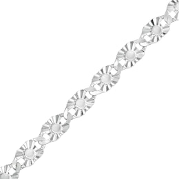 Made in Italy 3mm Diamond-Cut Valentino Chain Anklet in Solid Sterling Silver - 10&quot;