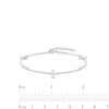 Thumbnail Image 2 of Cubic Zirconia Flower Bracelet in Semi-Solid Sterling Silver - 6.5" + 1"