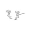 Thumbnail Image 1 of Cubic Zirconia Mini Stackable Butterfly Stud Earrings in Solid Sterling Silver