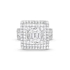 Thumbnail Image 0 of Cubic Zirconia Square Bold Ring in Solid Sterling Silver - Size 10.5