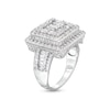 Thumbnail Image 1 of Cubic Zirconia Square Bold Ring in Solid Sterling Silver - Size 10.5