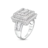 Thumbnail Image 2 of Sterling Silver CZ Square Bold Ring - Size 10.5
