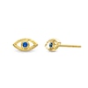 Thumbnail Image 0 of Cubic Zirconia Evil Eye Stud Earrings in 10K Solid Gold