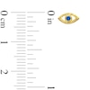 Thumbnail Image 2 of Cubic Zirconia Evil Eye Stud Earrings in 10K Solid Gold