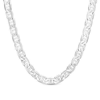 Made in Italy 4.6mm Diamond-Cut Mariner Chain Necklace in Solid Sterling Silver - 22"