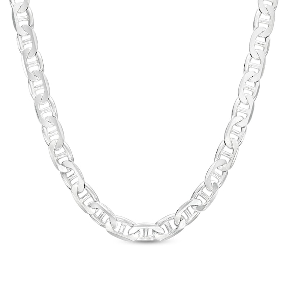 Made in Italy 4.6mm Diamond-Cut Mariner Chain Necklace in Solid Sterling Silver - 22"