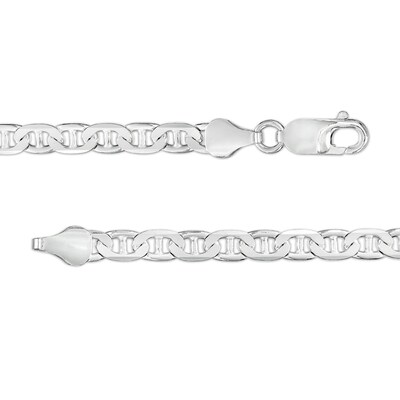 Made in Italy 4.6mm Diamond-Cut Mariner Chain Necklace in Solid Sterling Silver - 22"