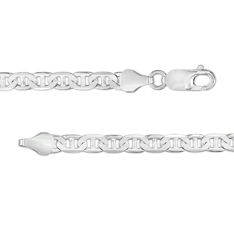 Main Image 2 of Made in Italy 4.6mm Diamond-Cut Mariner Chain Necklace in Solid Sterling Silver - 22"
