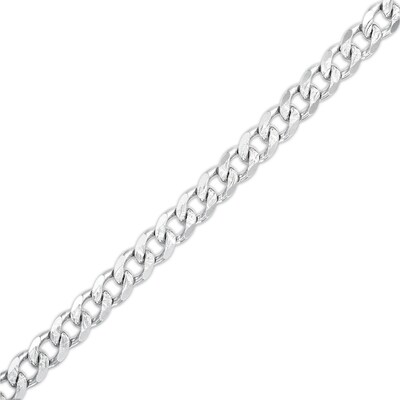 Sterling Silver Lock and Key Curb Chain Bracelet Made in Italy - 7.5"