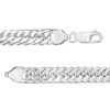 Thumbnail Image 2 of Made in Italy 7.6mm Diamond-Cut Double Curb Chain Bracelet in Solid Sterling Silver - 8"