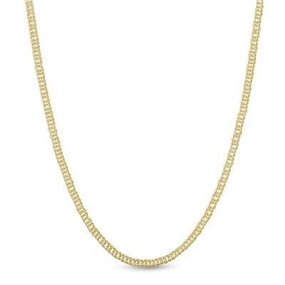 10K Hollow Gold Double Curb Chain - 18"