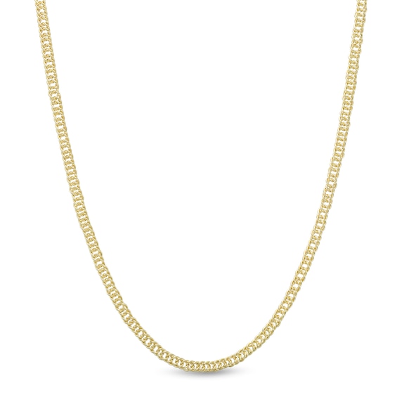 10K Hollow Gold Double Curb Chain - 18"