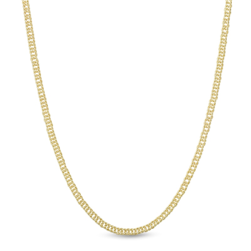 10K Hollow Gold Double Curb Chain - 18"