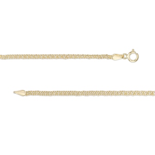 10K Hollow Gold Double Curb Chain - 18"