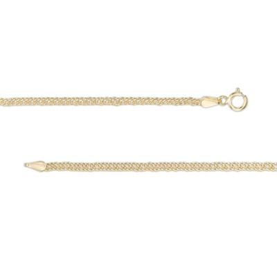 10K Hollow Gold Double Curb Chain - 18"