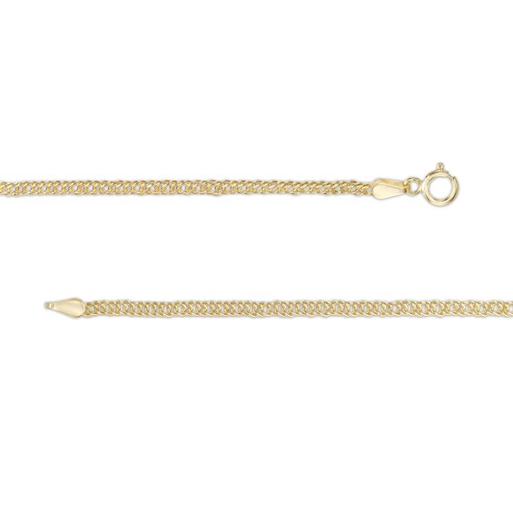 10K Hollow Gold Double Curb Chain - 18"