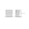 Thumbnail Image 1 of ​​​​​​​Cubic Zirconia Fancy Square Stud Earrings in Solid Sterling Silver - XL Post