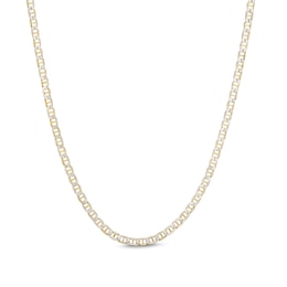 ​​​​​​​Made in Italy Diamond-Cut Mariner Chain Necklace in 10K Semi-Solid Gold - 18&quot;