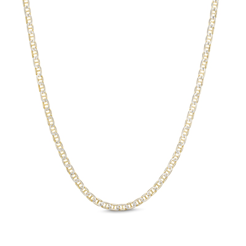 ​​​​​​​Made in Italy Diamond-Cut Mariner Chain Necklace in 10K Semi-Solid Gold - 18"