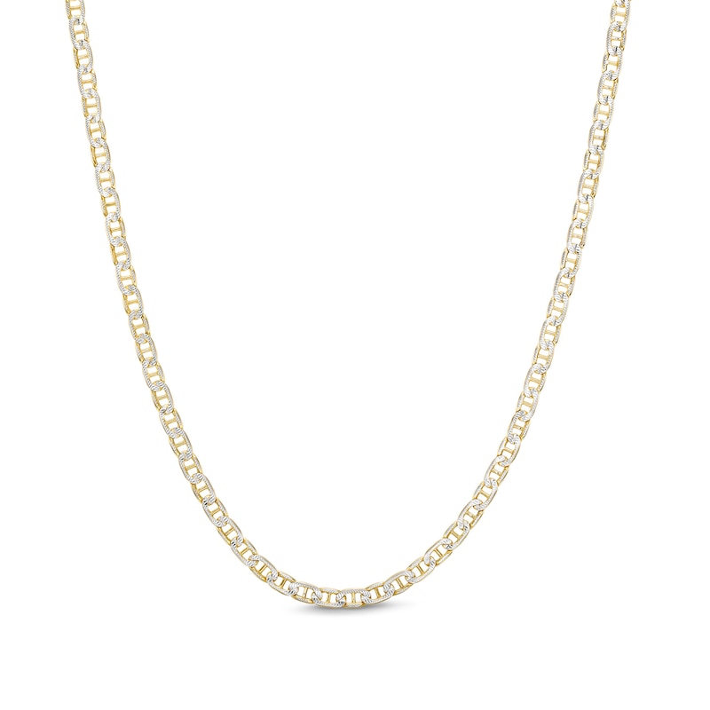 Made in Italy Diamond-Cut Mariner Chain Necklace in 10K Semi-Solid Gold - 18"