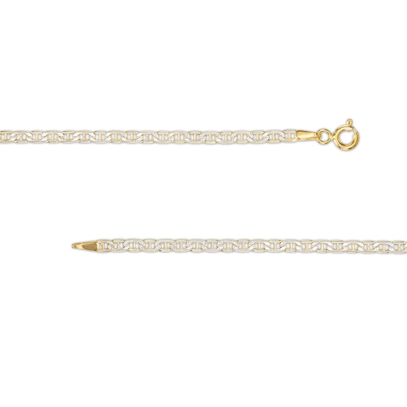 ​​​​​​​Made in Italy Diamond-Cut Mariner Chain Necklace in 10K Semi-Solid Gold - 18"