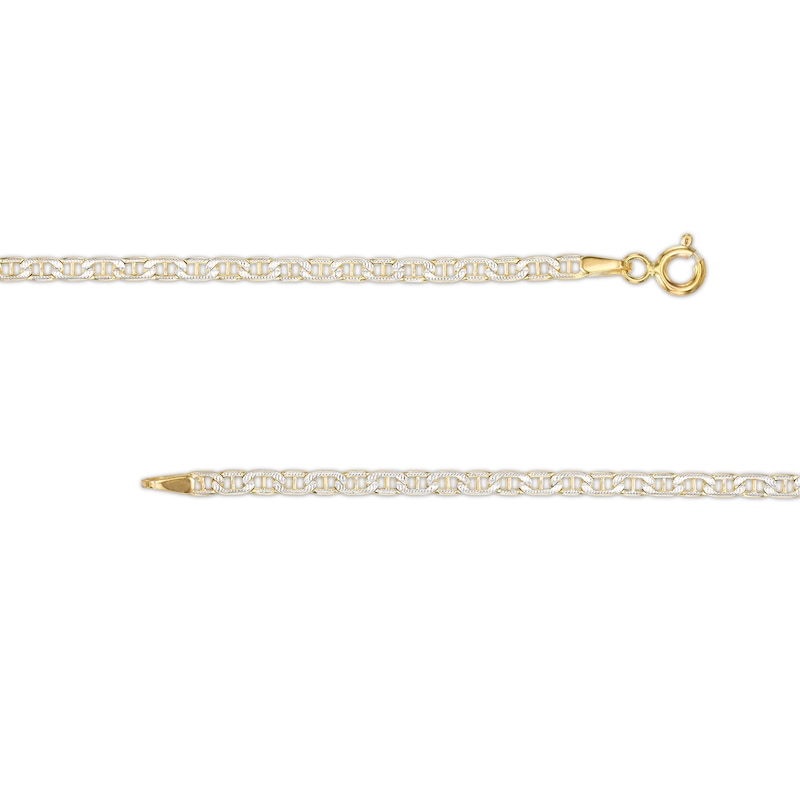 Main Image 2 of ​​​​​​​Made in Italy Diamond-Cut Mariner Chain Necklace in 10K Semi-Solid Gold - 18"