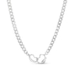 Thumbnail Image 0 of Solid Sterling Silver Interlocking Heart Chain Made in Italy