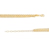 Thumbnail Image 1 of Double Mariner and Bevelled Curb Chain Necklace in 10K Hollow Gold Bonded Sterling Silver - 17"