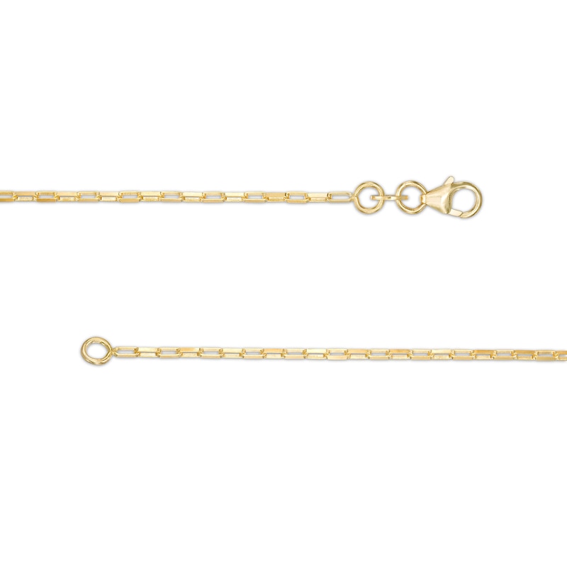 Made in Italy Diamond-Cut Square Link Chain Necklace in 10K Solid Gold- 18"
